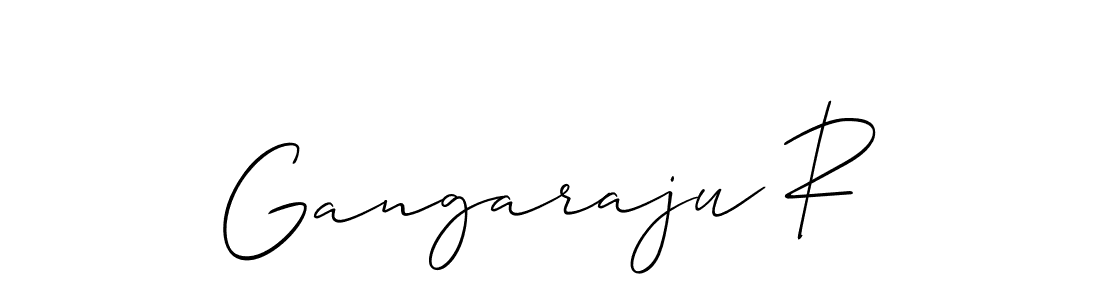 Make a beautiful signature design for name Gangaraju R. With this signature (Allison_Script) style, you can create a handwritten signature for free. Gangaraju R signature style 2 images and pictures png