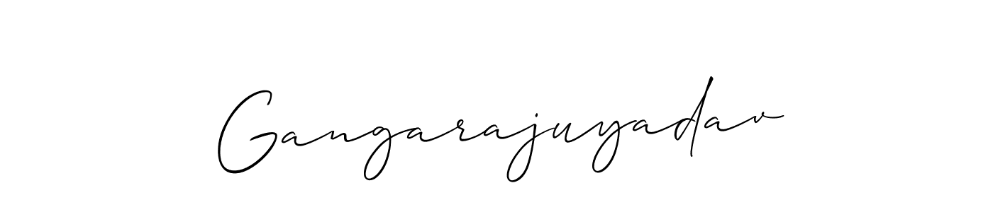 Make a beautiful signature design for name Gangarajuyadav. With this signature (Allison_Script) style, you can create a handwritten signature for free. Gangarajuyadav signature style 2 images and pictures png