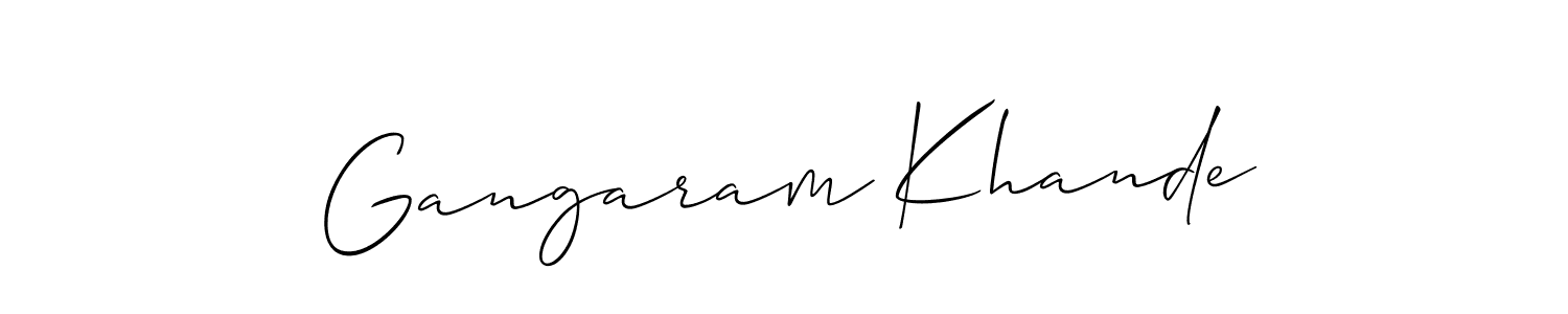 if you are searching for the best signature style for your name Gangaram Khande. so please give up your signature search. here we have designed multiple signature styles  using Allison_Script. Gangaram Khande signature style 2 images and pictures png