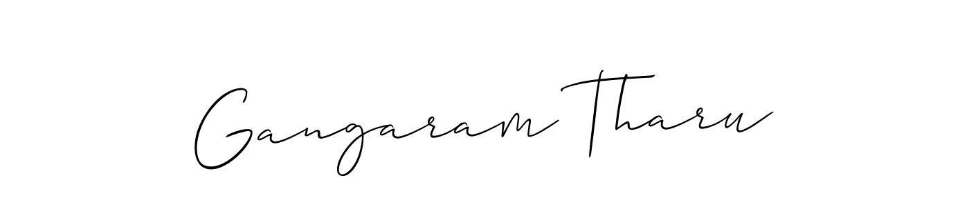 Use a signature maker to create a handwritten signature online. With this signature software, you can design (Allison_Script) your own signature for name Gangaram Tharu. Gangaram Tharu signature style 2 images and pictures png
