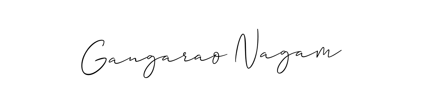 Use a signature maker to create a handwritten signature online. With this signature software, you can design (Allison_Script) your own signature for name Gangarao Nagam. Gangarao Nagam signature style 2 images and pictures png