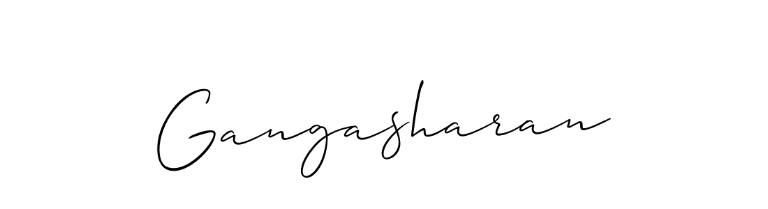 Make a beautiful signature design for name Gangasharan. With this signature (Allison_Script) style, you can create a handwritten signature for free. Gangasharan signature style 2 images and pictures png