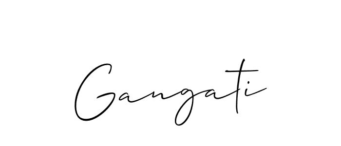 if you are searching for the best signature style for your name Gangati. so please give up your signature search. here we have designed multiple signature styles  using Allison_Script. Gangati signature style 2 images and pictures png