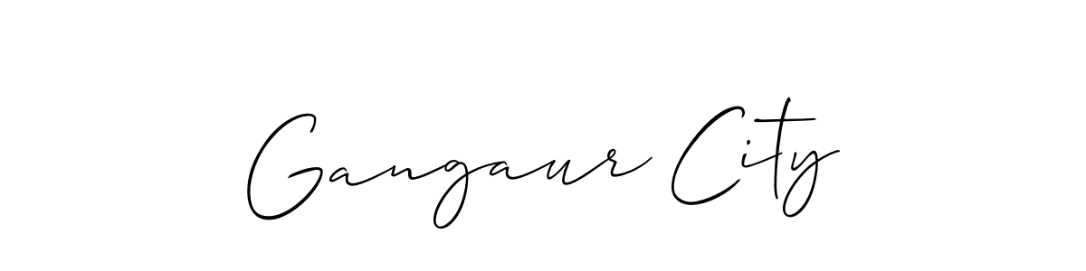How to make Gangaur City name signature. Use Allison_Script style for creating short signs online. This is the latest handwritten sign. Gangaur City signature style 2 images and pictures png