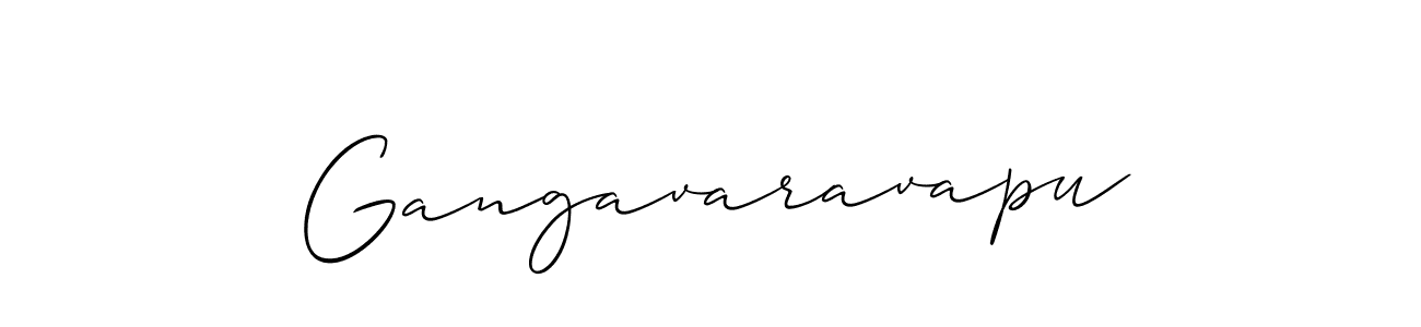 How to make Gangavaravapu signature? Allison_Script is a professional autograph style. Create handwritten signature for Gangavaravapu name. Gangavaravapu signature style 2 images and pictures png