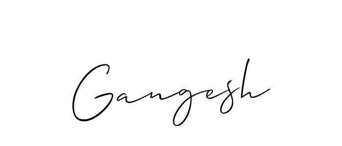 Use a signature maker to create a handwritten signature online. With this signature software, you can design (Allison_Script) your own signature for name Gangesh. Gangesh signature style 2 images and pictures png