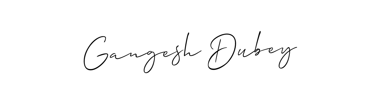 Use a signature maker to create a handwritten signature online. With this signature software, you can design (Allison_Script) your own signature for name Gangesh Dubey. Gangesh Dubey signature style 2 images and pictures png
