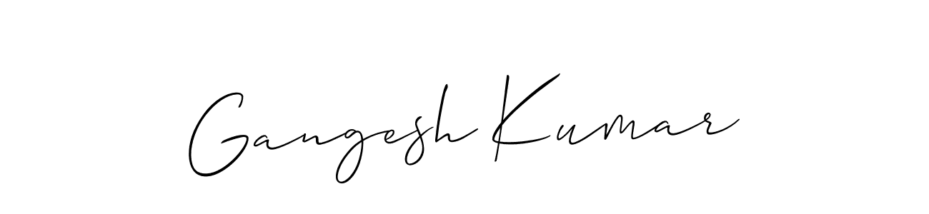 Gangesh Kumar stylish signature style. Best Handwritten Sign (Allison_Script) for my name. Handwritten Signature Collection Ideas for my name Gangesh Kumar. Gangesh Kumar signature style 2 images and pictures png