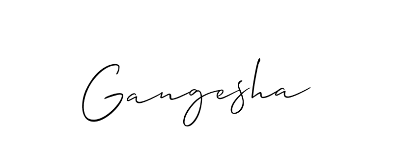 Use a signature maker to create a handwritten signature online. With this signature software, you can design (Allison_Script) your own signature for name Gangesha. Gangesha signature style 2 images and pictures png