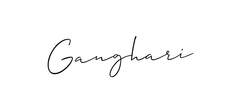 Also we have Ganghari name is the best signature style. Create professional handwritten signature collection using Allison_Script autograph style. Ganghari signature style 2 images and pictures png