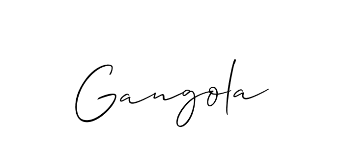 How to Draw Gangola signature style? Allison_Script is a latest design signature styles for name Gangola. Gangola signature style 2 images and pictures png