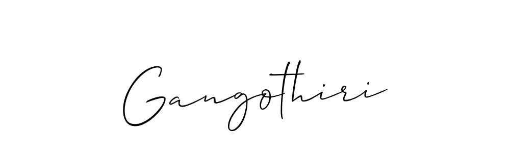 It looks lik you need a new signature style for name Gangothiri. Design unique handwritten (Allison_Script) signature with our free signature maker in just a few clicks. Gangothiri signature style 2 images and pictures png
