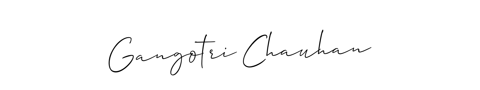 if you are searching for the best signature style for your name Gangotri Chauhan. so please give up your signature search. here we have designed multiple signature styles  using Allison_Script. Gangotri Chauhan signature style 2 images and pictures png