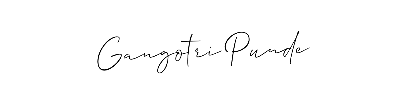 Once you've used our free online signature maker to create your best signature Allison_Script style, it's time to enjoy all of the benefits that Gangotri Punde name signing documents. Gangotri Punde signature style 2 images and pictures png