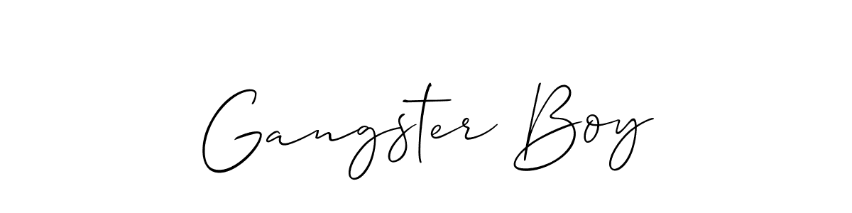 Allison_Script is a professional signature style that is perfect for those who want to add a touch of class to their signature. It is also a great choice for those who want to make their signature more unique. Get Gangster Boy name to fancy signature for free. Gangster Boy signature style 2 images and pictures png