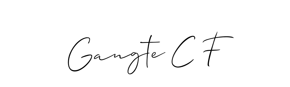 Use a signature maker to create a handwritten signature online. With this signature software, you can design (Allison_Script) your own signature for name Gangte C F. Gangte C F signature style 2 images and pictures png