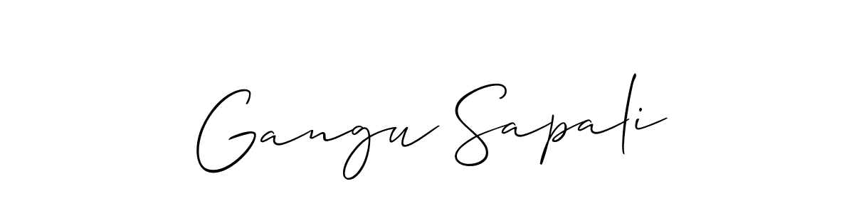 See photos of Gangu Sapali official signature by Spectra . Check more albums & portfolios. Read reviews & check more about Allison_Script font. Gangu Sapali signature style 2 images and pictures png