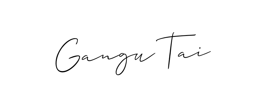 This is the best signature style for the Gangu Tai name. Also you like these signature font (Allison_Script). Mix name signature. Gangu Tai signature style 2 images and pictures png