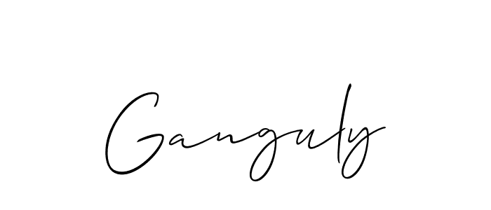 How to make Ganguly signature? Allison_Script is a professional autograph style. Create handwritten signature for Ganguly name. Ganguly signature style 2 images and pictures png