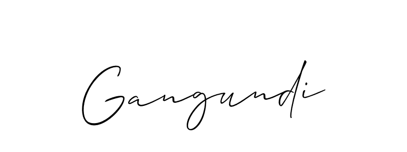 Gangundi stylish signature style. Best Handwritten Sign (Allison_Script) for my name. Handwritten Signature Collection Ideas for my name Gangundi. Gangundi signature style 2 images and pictures png