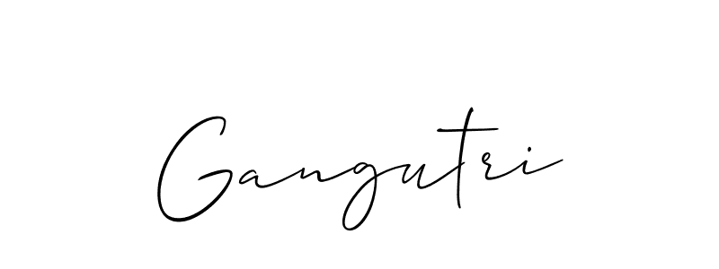 Use a signature maker to create a handwritten signature online. With this signature software, you can design (Allison_Script) your own signature for name Gangutri. Gangutri signature style 2 images and pictures png