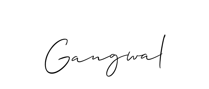 Allison_Script is a professional signature style that is perfect for those who want to add a touch of class to their signature. It is also a great choice for those who want to make their signature more unique. Get Gangwal name to fancy signature for free. Gangwal signature style 2 images and pictures png