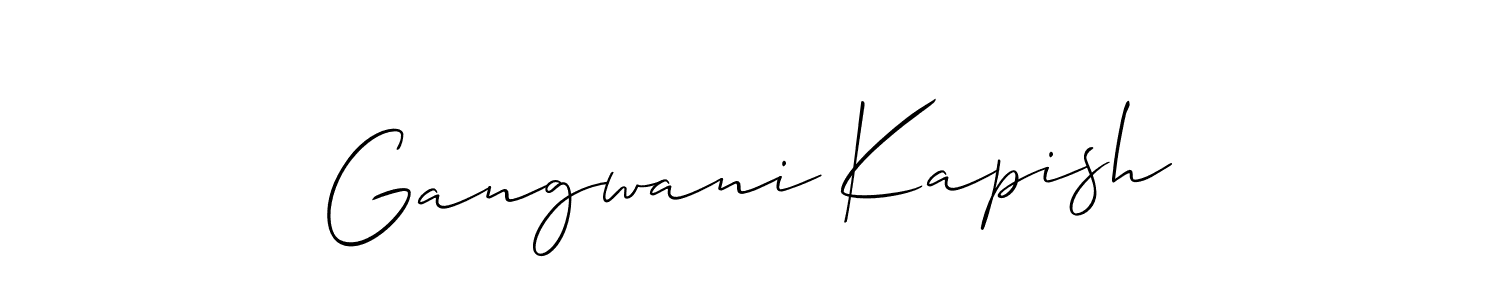 Best and Professional Signature Style for Gangwani Kapish. Allison_Script Best Signature Style Collection. Gangwani Kapish signature style 2 images and pictures png