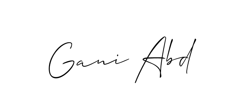 Once you've used our free online signature maker to create your best signature Allison_Script style, it's time to enjoy all of the benefits that Gani Abd name signing documents. Gani Abd signature style 2 images and pictures png