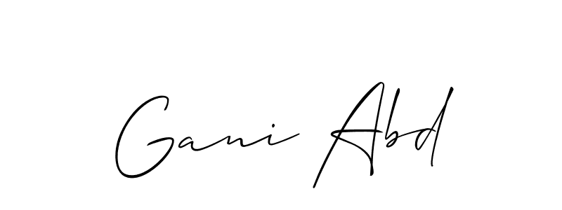 Once you've used our free online signature maker to create your best signature Allison_Script style, it's time to enjoy all of the benefits that Gani Abd name signing documents. Gani Abd signature style 2 images and pictures png