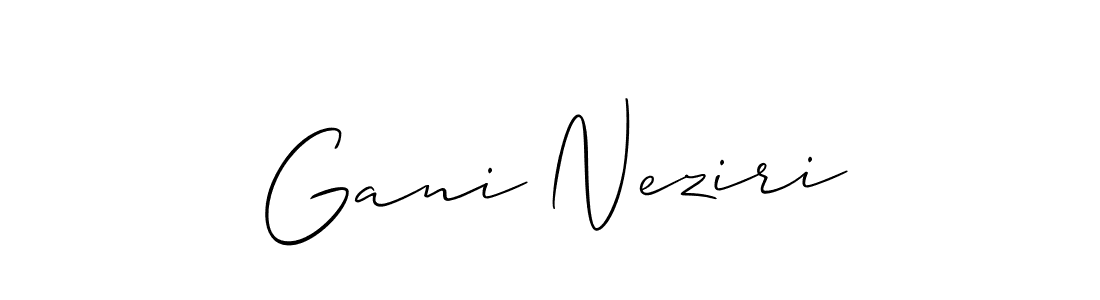 You should practise on your own different ways (Allison_Script) to write your name (Gani Neziri) in signature. don't let someone else do it for you. Gani Neziri signature style 2 images and pictures png