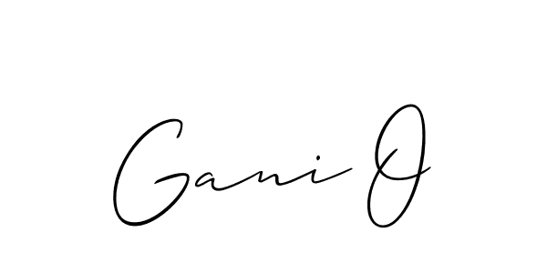 How to make Gani O name signature. Use Allison_Script style for creating short signs online. This is the latest handwritten sign. Gani O signature style 2 images and pictures png