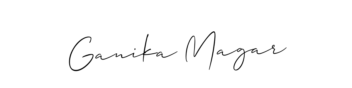 Best and Professional Signature Style for Ganika Magar. Allison_Script Best Signature Style Collection. Ganika Magar signature style 2 images and pictures png