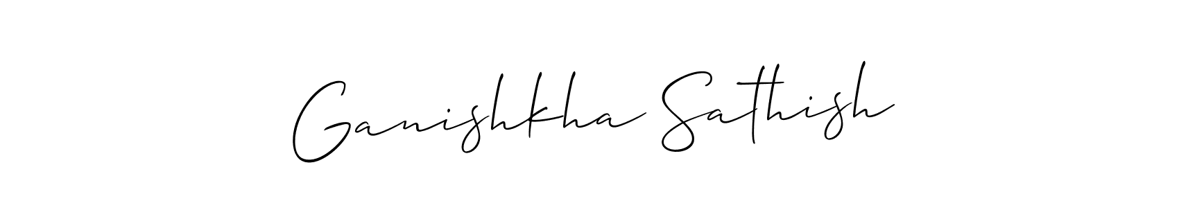 Once you've used our free online signature maker to create your best signature Allison_Script style, it's time to enjoy all of the benefits that Ganishkha Sathish name signing documents. Ganishkha Sathish signature style 2 images and pictures png