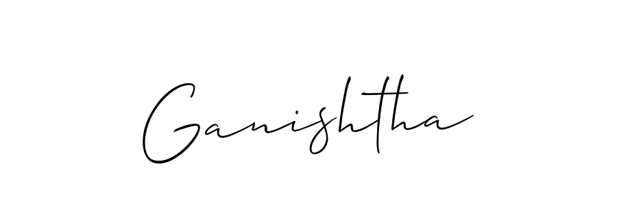 if you are searching for the best signature style for your name Ganishtha. so please give up your signature search. here we have designed multiple signature styles  using Allison_Script. Ganishtha signature style 2 images and pictures png