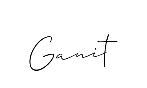 Ganit stylish signature style. Best Handwritten Sign (Allison_Script) for my name. Handwritten Signature Collection Ideas for my name Ganit. Ganit signature style 2 images and pictures png