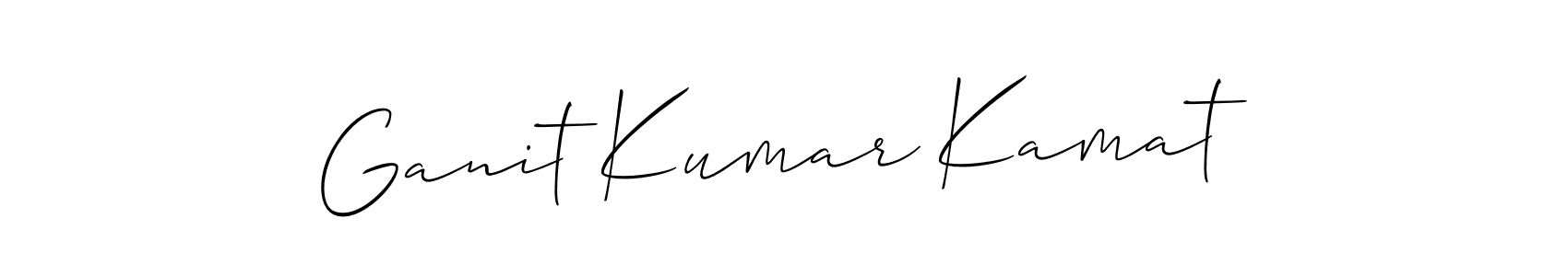 Make a beautiful signature design for name Ganit Kumar Kamat. With this signature (Allison_Script) style, you can create a handwritten signature for free. Ganit Kumar Kamat signature style 2 images and pictures png