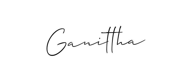 How to make Ganittha name signature. Use Allison_Script style for creating short signs online. This is the latest handwritten sign. Ganittha signature style 2 images and pictures png