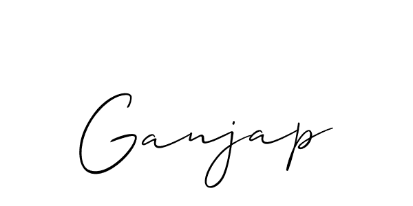 Make a beautiful signature design for name Ganjap. With this signature (Allison_Script) style, you can create a handwritten signature for free. Ganjap signature style 2 images and pictures png