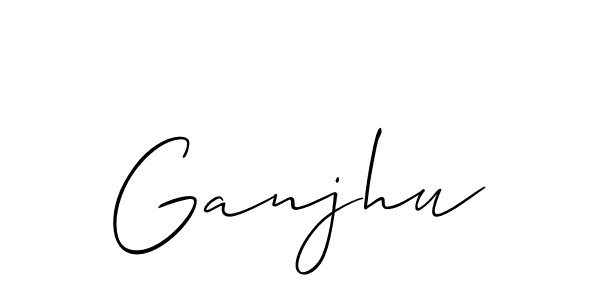 Use a signature maker to create a handwritten signature online. With this signature software, you can design (Allison_Script) your own signature for name Ganjhu. Ganjhu signature style 2 images and pictures png