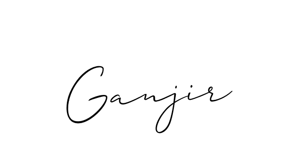 The best way (Allison_Script) to make a short signature is to pick only two or three words in your name. The name Ganjir include a total of six letters. For converting this name. Ganjir signature style 2 images and pictures png