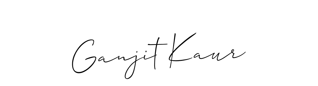 if you are searching for the best signature style for your name Ganjit Kaur. so please give up your signature search. here we have designed multiple signature styles  using Allison_Script. Ganjit Kaur signature style 2 images and pictures png