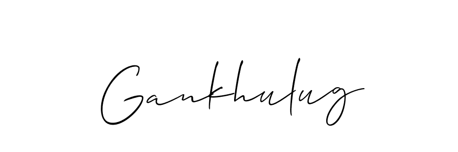 How to make Gankhulug name signature. Use Allison_Script style for creating short signs online. This is the latest handwritten sign. Gankhulug signature style 2 images and pictures png