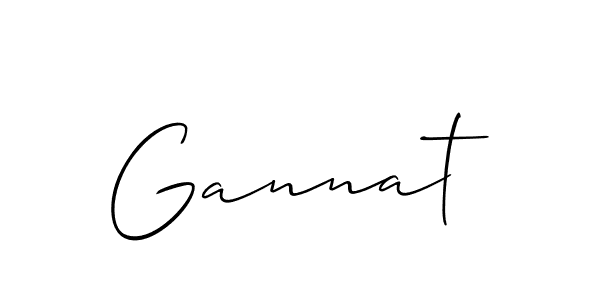 Create a beautiful signature design for name Gannat. With this signature (Allison_Script) fonts, you can make a handwritten signature for free. Gannat signature style 2 images and pictures png