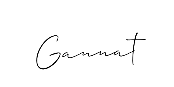 Create a beautiful signature design for name Gannat. With this signature (Allison_Script) fonts, you can make a handwritten signature for free. Gannat signature style 2 images and pictures png