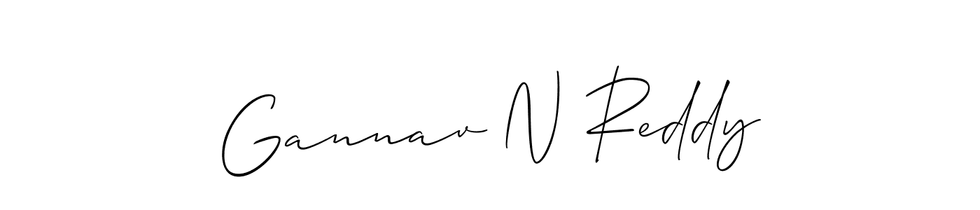 Design your own signature with our free online signature maker. With this signature software, you can create a handwritten (Allison_Script) signature for name Gannav N Reddy. Gannav N Reddy signature style 2 images and pictures png