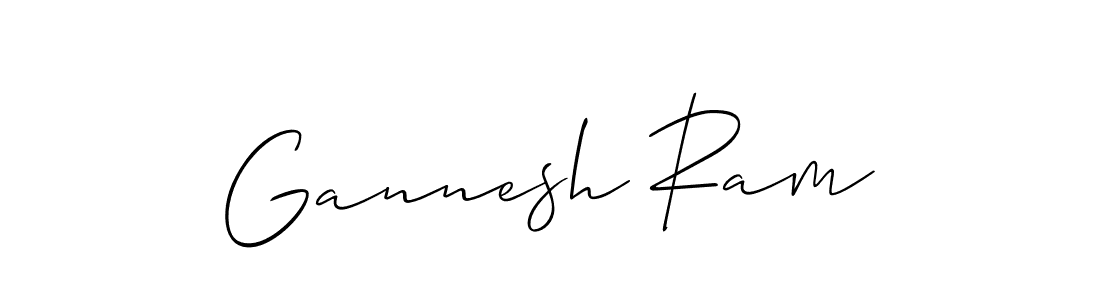 How to make Gannesh Ram name signature. Use Allison_Script style for creating short signs online. This is the latest handwritten sign. Gannesh Ram signature style 2 images and pictures png