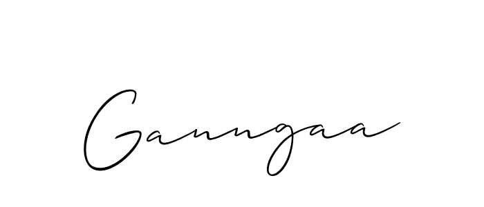 How to make Ganngaa signature? Allison_Script is a professional autograph style. Create handwritten signature for Ganngaa name. Ganngaa signature style 2 images and pictures png