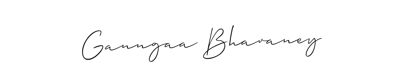Design your own signature with our free online signature maker. With this signature software, you can create a handwritten (Allison_Script) signature for name Ganngaa Bhavaney. Ganngaa Bhavaney signature style 2 images and pictures png
