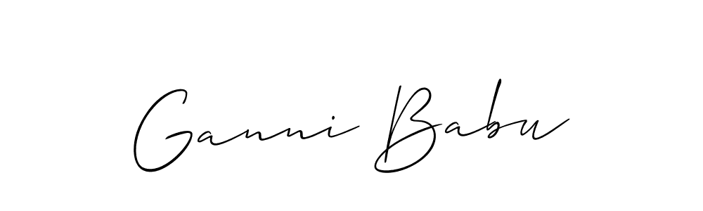 How to make Ganni Babu signature? Allison_Script is a professional autograph style. Create handwritten signature for Ganni Babu name. Ganni Babu signature style 2 images and pictures png