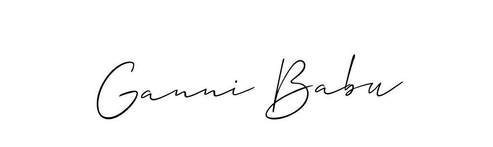 How to make Ganni Babu signature? Allison_Script is a professional autograph style. Create handwritten signature for Ganni Babu name. Ganni Babu signature style 2 images and pictures png